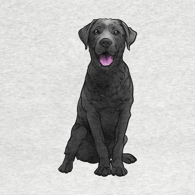 Black Labrador Retriever Dog Black Lab by whyitsme